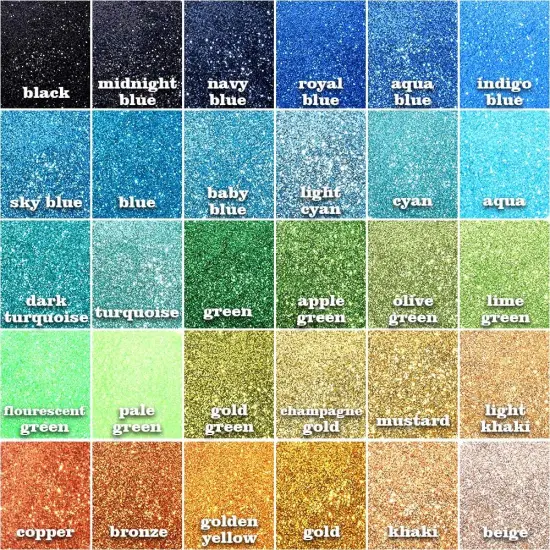 Fine Glitter, YGDZ 300g 60 Colors Extra Fine Craft Resin Glitter Packs {2}