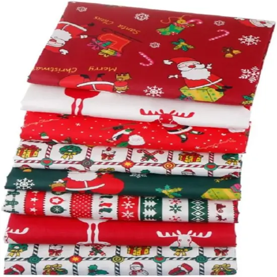 8PCS Christmas Cotton Fabric Squares - 20" x 20" {2}