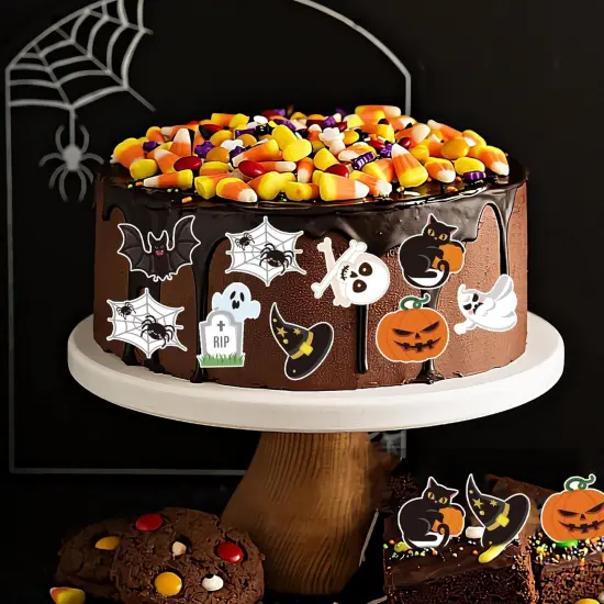 40Pcs Halloween Cupcake Toppers Picks {5}