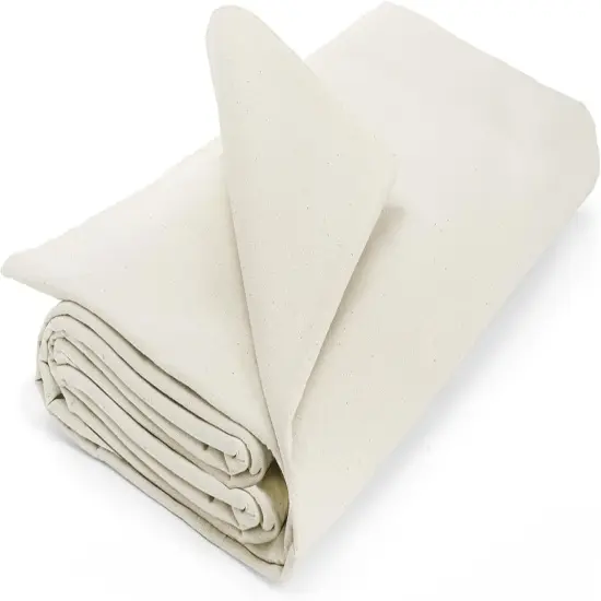 Cotton Muslin Fabric, 63 Inch x 5.5 Yards Muslin Cloth, Natural Unbleached {1}