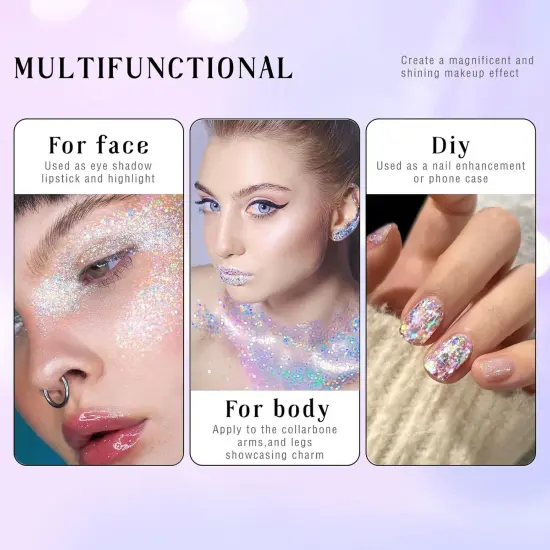 Chameleon Color Changing Glitter Gel Under Light {5}