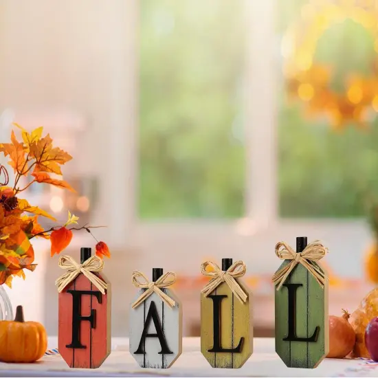 Wooden Table Sign Fall Decorations {4}