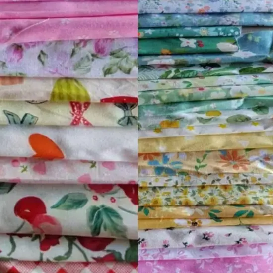 50Pcs 9.84" x 9.84"(25 * 25CM) Cotton Fabric DIY Making Supplies Quilting {1}