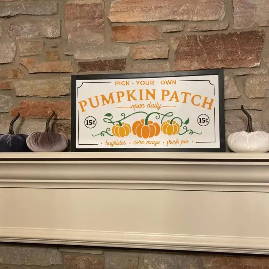 14 Pieces Fall Stencils for Painting on Wood Reusable Hello Pumpkin {5}