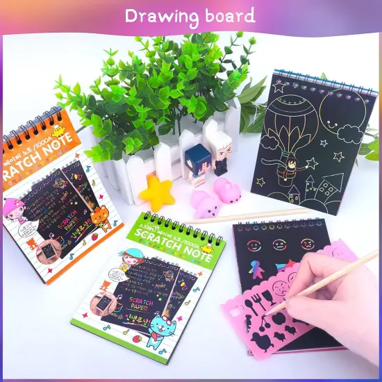 24 Pack Rainbow Scratch Paper Arts Notebooks {4}