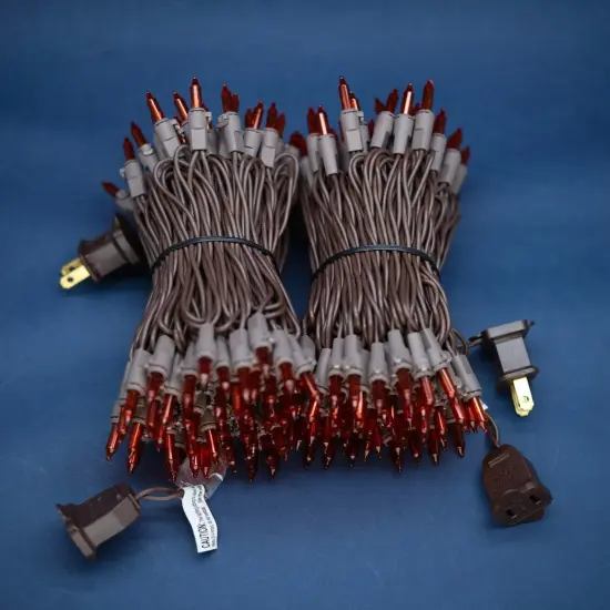 200 Count Orange Christmas Lights - Pack of 2 {5}