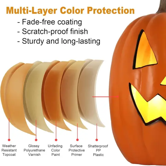 Outdoor Lighted Pumpkin for Halloween - Jack O Lantern {5}