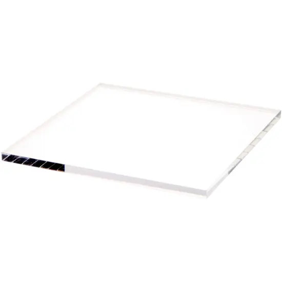 Plymor Clear Square Acrylic Display Base, 8" W x 8" D x 0.375" H {1}