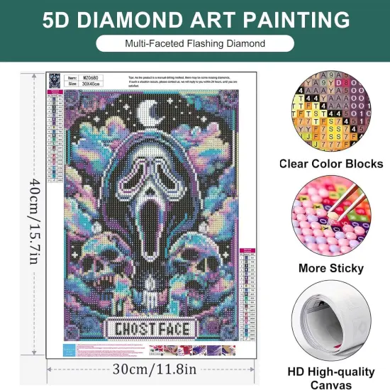 Halloween Diamond Painting Kits for Adults - 12x16 in {4}