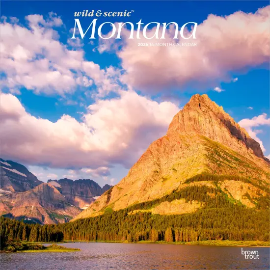 Montana Wild & Scenic | 2026 12 x 24 Inch (Hanging) Monthly Square Wall Calendar | Plastic-Free {1}