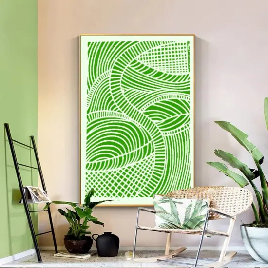 6 Pieces Abstract Geometry Texture Stencils - A4 Size {2}