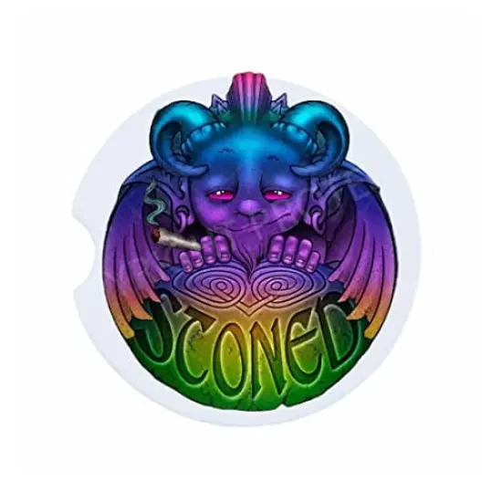 Stoned Absorbent Cup Holders Car Coasters, Ceramic Stone Drinks Coaster Set for Women Man 2.56"(2 Pack) {1}