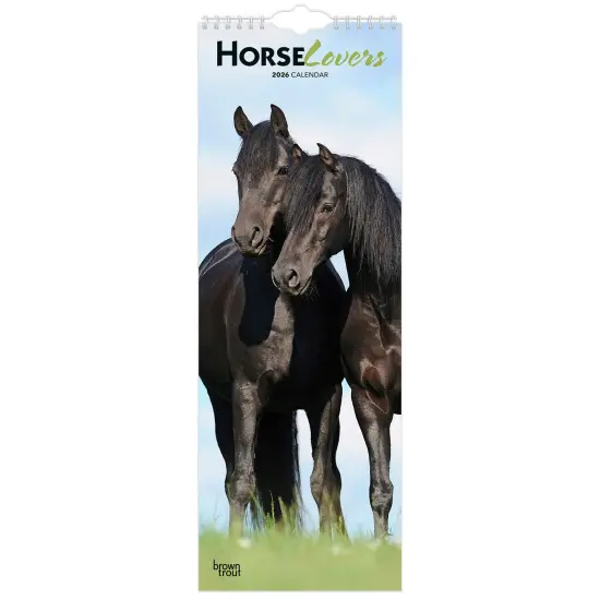 Horse Lovers | 20265.7 x 16.5 Inch (Hanging) Monthly Slimline Wall Calendar {1}
