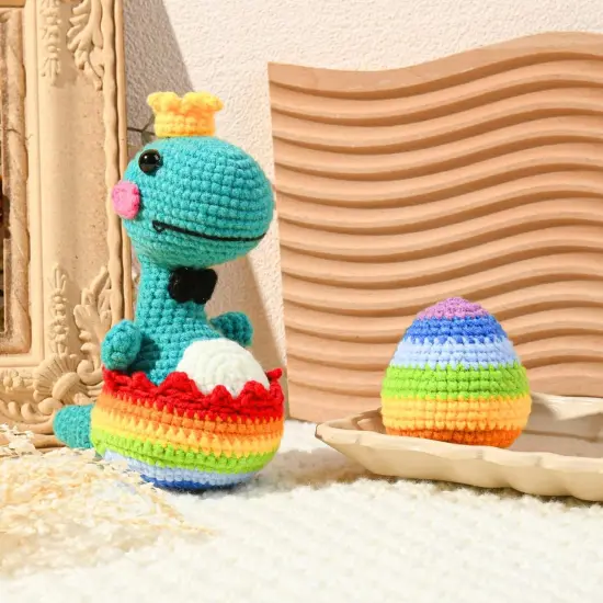 2PCS Crochet Starter Kit - Dinasaur & Egg {2}