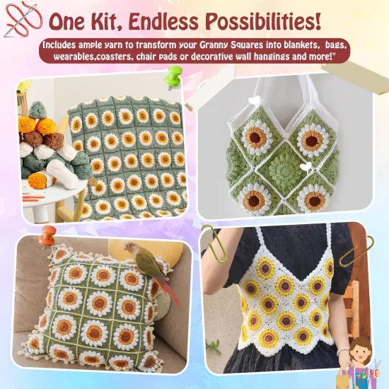 Crochet Kit for Beginners Blankets {5}