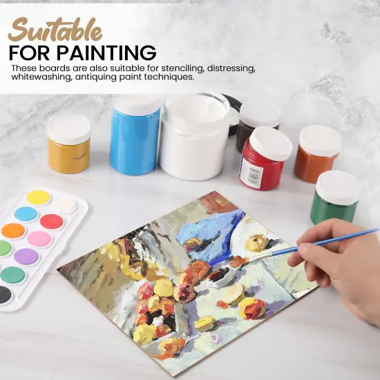 (8-Pack) CalPalmy 8” x 10” MDF Boards - 2mm Thick Boards for Carpentry, Interior Design, Hobby Crafts, and More - with Smooth, Unfinished Sides and Sanded Edges {2}