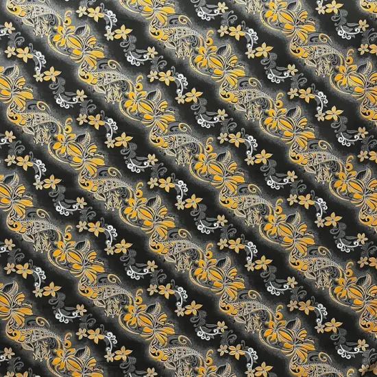 1 Yard Diagonal Tiare Lei Fabrication, 100% Polyester Fabric, 36in L x 45in W Black {1}