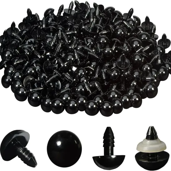 160pcs 14mm Black Plastic Safety Eyes {1}