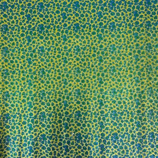 1 Yard Leopard Print Glitter Canvas Vinyl Fabric Fashion Accessories Craft Upholstery 56" Width Silver {2}