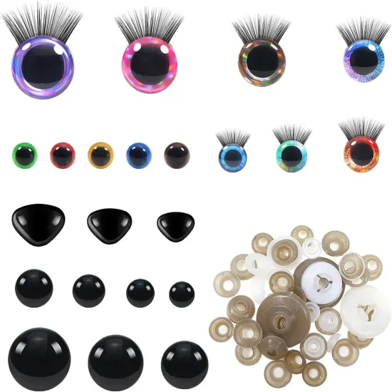 100pcs Safety Eyes and Noses with Washers - 10mm to 30mm {1}