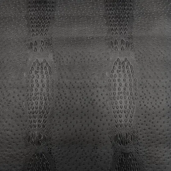 1 Yard Gatorich Faux Leather Vinyl Fabric Upholstery Handbags Wallets Home Decor 54" Width Black II {1}