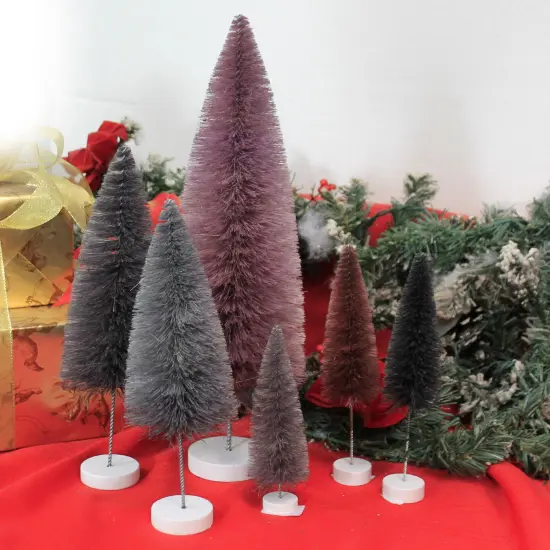 Cody Foster 15.0 Inch Purple Rainbow Trees Christmas Decorative Tree Set , Christmas Decor Putz Village Retro {3}