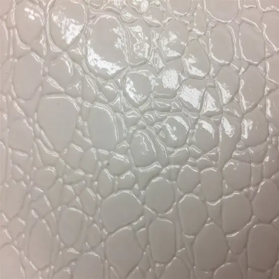 1 Yard Faux Crocodile Vinyl Fabric For Upholstery Handbags Wallets Crafts 54 Inch Width White {1}
