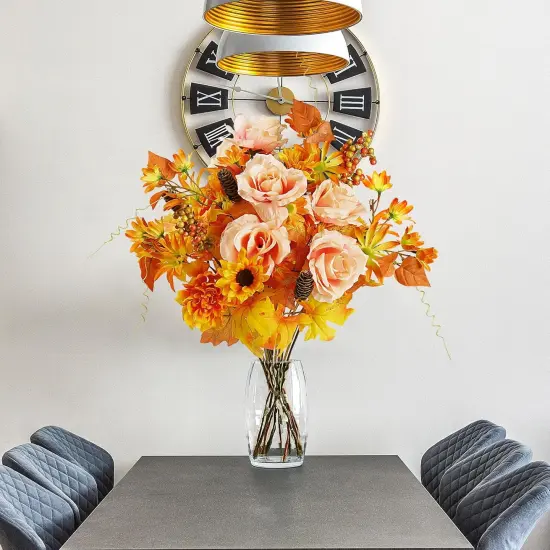 2 Pcs Artificial Fall Flowers (Yellow) {4}