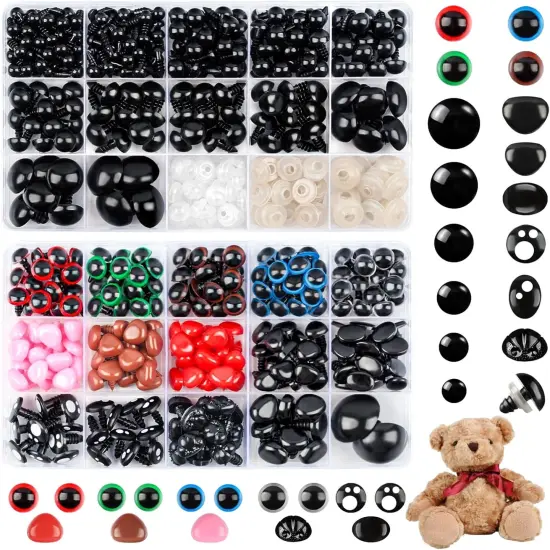 856PCS Safety Eyes and Noses for Crochet {1}