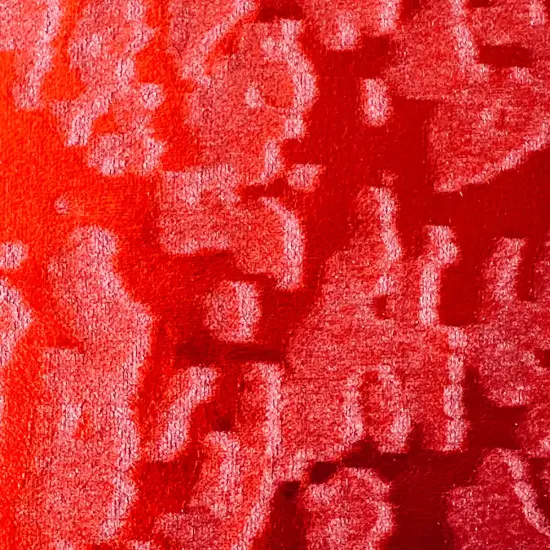 1 Yard Stretchy Velvet Hologram Embossed Island Print Fabric 60 Inches Width Green {3}