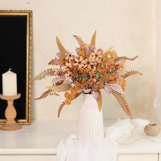 75 Pcs Artificial Greenery Stems Fall Decoration (Orange) {2}