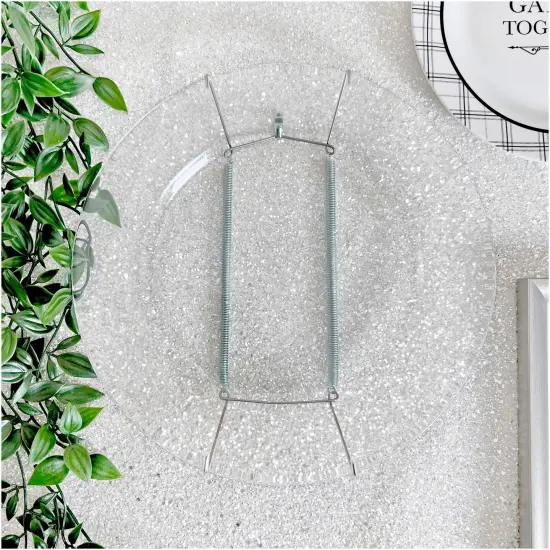 Plymor Stainless Steel Wall Mountable Plate Hanger, 8" H x 3" W x 0.5" D (For Plates 10" - 14") {3}