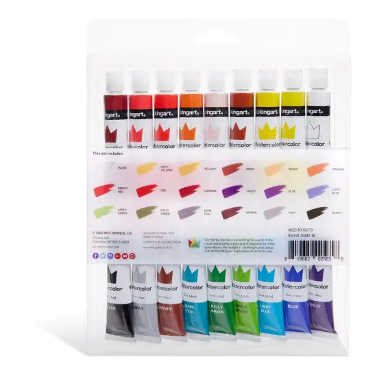 KINGART&reg; Watercolor Paint Set 18 Colors {2}