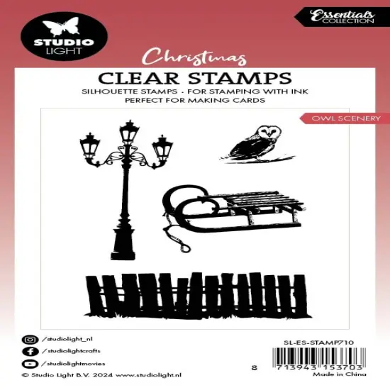 Studio Light Essentials Clear Stamps-Nr. 710, Owl Scenery {3}