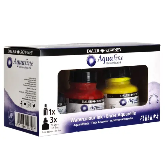 Daler-Rowney FW Acrylic Ink Starter Set 3/Pkg-Assorted Colors {3}
