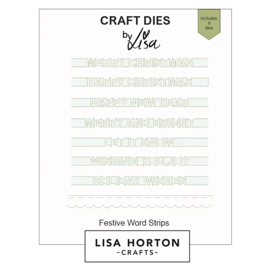 Lisa Horton Crafts Dies-Festive Word Strips {1}
