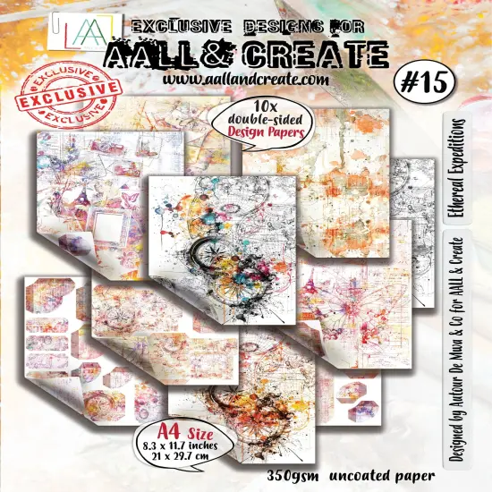 AALL And Create Design Double-Sided Cardstock A4 10/Pkg-Ethereal Expeditions {1}