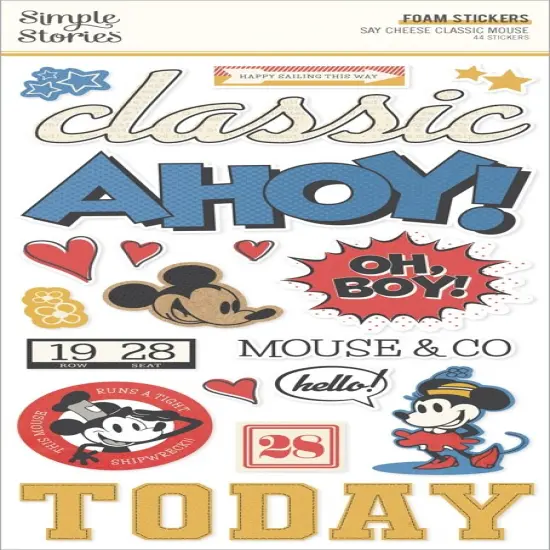 Say Cheese Classic Mouse Foam Stickers-44/Pkg {1}