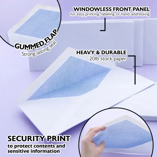 BAZIC #10 Gummed Closure Security Envelope (40/Pack) {3}
