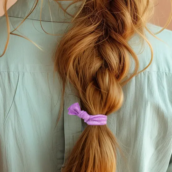 Wrapables No Crease Ouchless Elastic Ribbon Hair Ties Ponytail Holders (Set of 50), Multicolor {4}