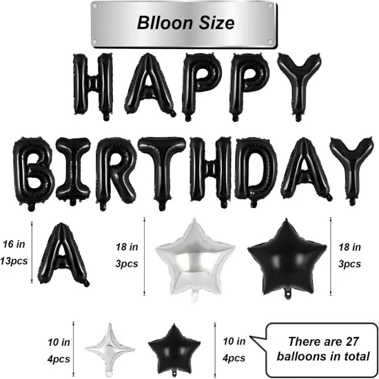 27Pcs Happy Birthday Balloon Banner {2}