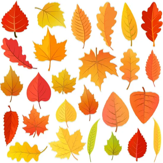 520 PCS Fall Leaves Stickers for Kids -Leaves {1}