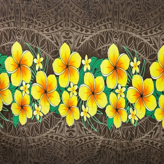 67" L x 45" W Plumeria Polyester Sarong Fabric Red {4}