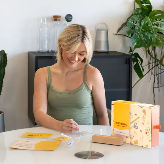 Resparked Creation Series Acrylic Lamp Crafting Kit &ndash; Personalized Engraving, Rechargeable Base, Step-by-Step Instructions, Stencils, and Practice Material for Home D&eacute;cor or Gift-Giving {4}