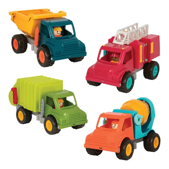 Battat We Do The Work Plastic Trucks - Set of 4 {1}