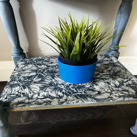 A1 Decoupage Fiber - Blue Wallpaper - 1 sheet, A1 size {4}