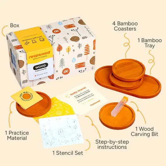 Project Kit: Engrave Wood Coasters {6}