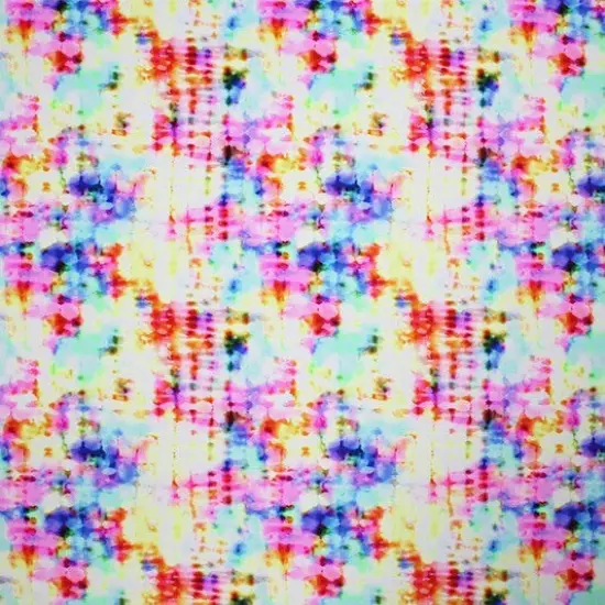 Abstract Rainbow Printed Spandex Fabric {2}