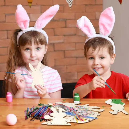 24 Pack Bunny Wind Chime Kit for Kids Make You Own Easter Rabbit Wind Chimes DIY {2}