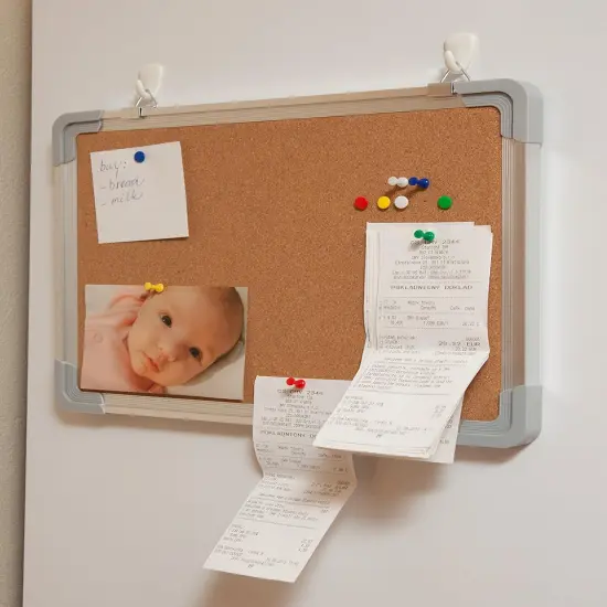 Cork Board Set for Wall 16 x 12 in with 10 Thumb Tacks {2}